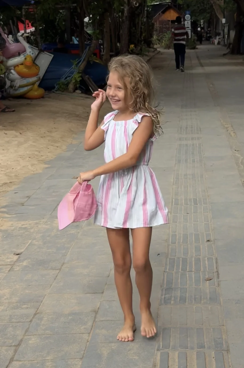 Jaya enjoying an outdoor walk in Bali